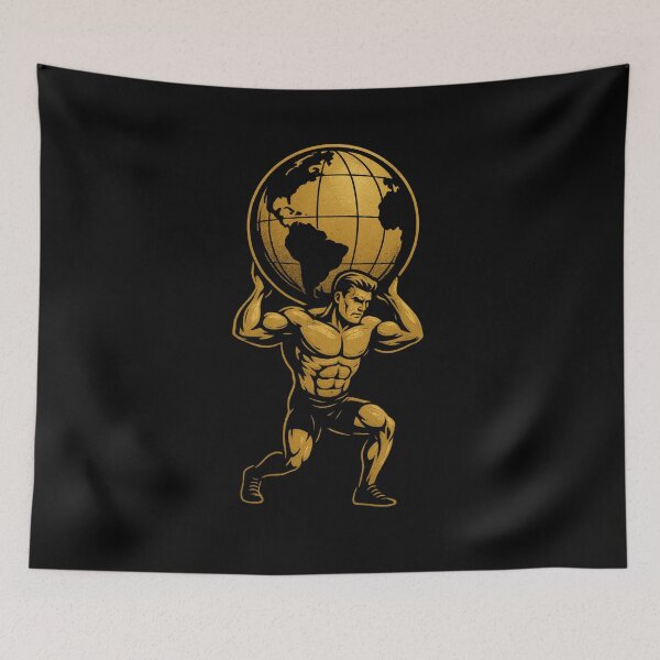 Item preview, Atlas Bodybuilder with Globe designed and sold by NoRestDesigns.