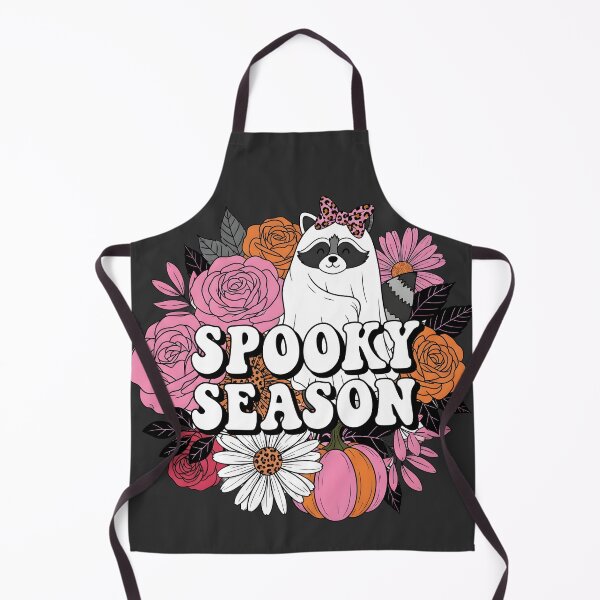 Item preview, Spooky Season Raccoon Ghost and Floral Pink and Orange Halloween designed and sold by MvuuStudio.