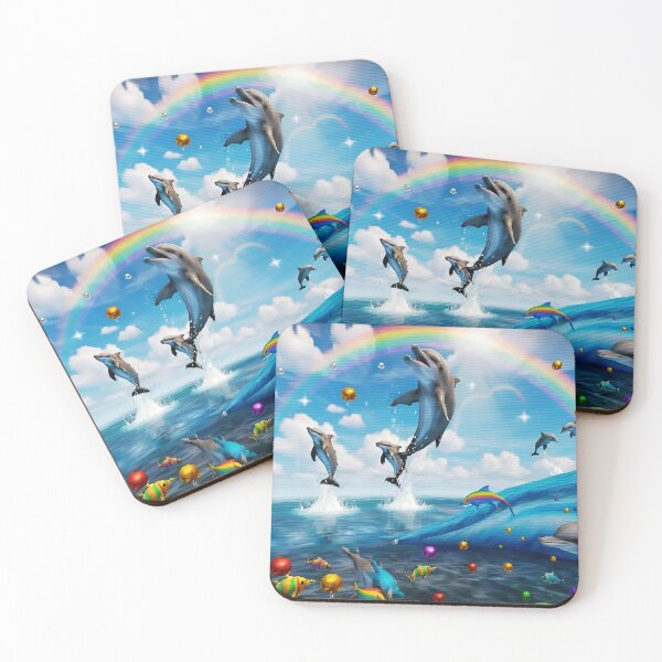 Item preview, Aesthetic And Colorful Dolphins With Console Graphics designed and sold by PocionGamer.