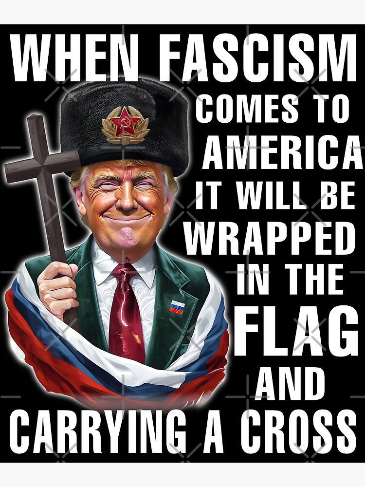 Thumbnail 2 of 2, Greeting Card, When Fascism Comes To America Anti Trump Sticker designed and sold by EthosWear.