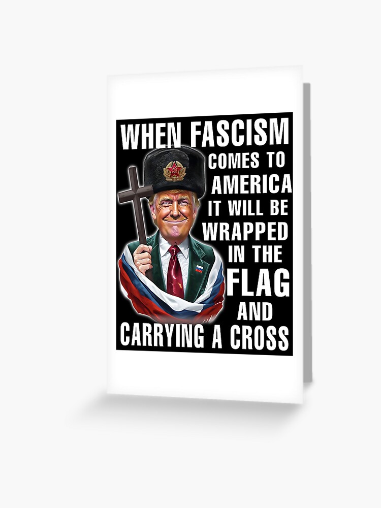 Thumbnail 1 of 2, Greeting Card, When Fascism Comes To America Anti Trump Sticker designed and sold by EthosWear.