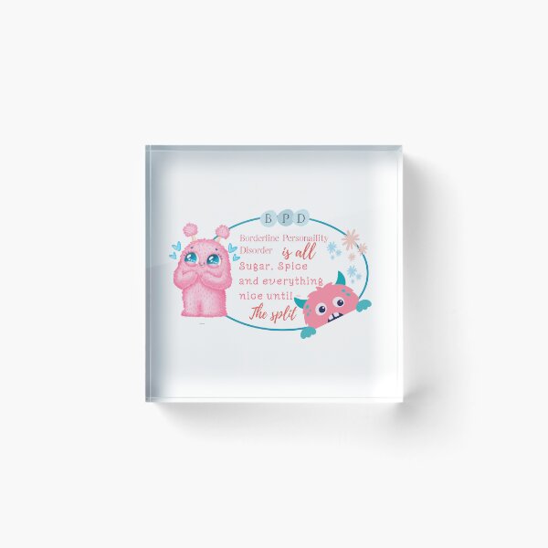 Item preview, BPD - Borderline Personality Disorder - Pink Monsters  designed and sold by The Courtesan Boutique.