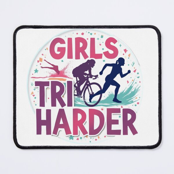 Item preview, Girl Tri Harder – Women’s Triathlon Motivation Design designed and sold by Triathlongram.