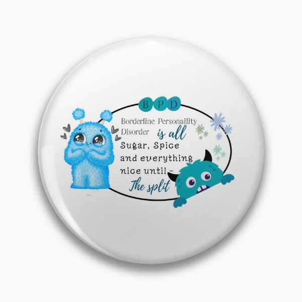 Item preview, BPD - Borderline Personality Disorder - Blue and Black Monsters  designed and sold by The Courtesan Boutique.