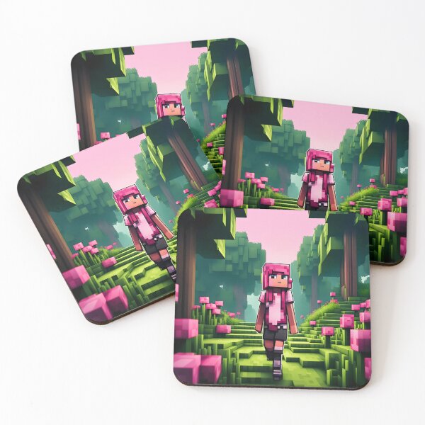 Item preview, Pink Girl in Pixel Art, Forest Adventure designed and sold by PlanetMarker.
