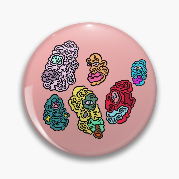 Item preview, cluster of digital faces drawing designed and sold by pascocharacters.