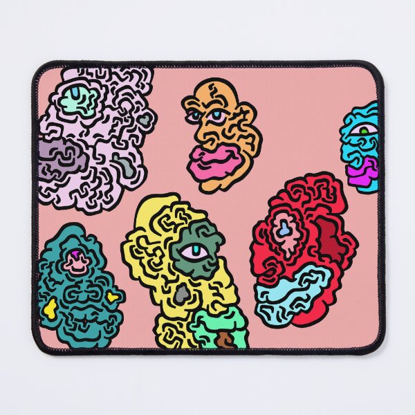 Item preview, cluster of digital faces drawing designed and sold by pascocharacters.