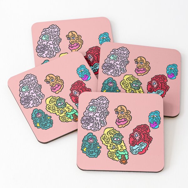 Item preview, cluster of digital faces drawing designed and sold by pascocharacters.