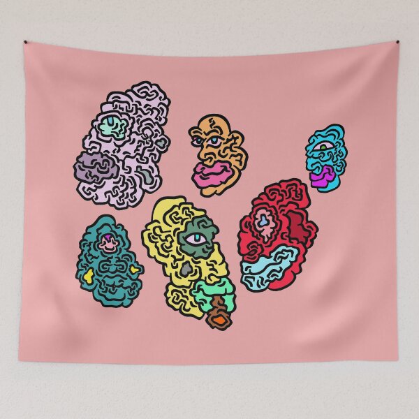 Item preview, cluster of digital faces drawing designed and sold by pascocharacters.
