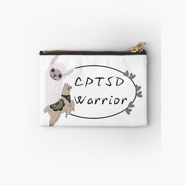 Item preview, CPTSD Warrior | Alpaca | Complex Trauma | PTSD | Black and gray designed and sold by The Courtesan Boutique.