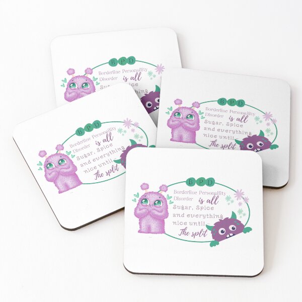 Item preview, BPD - Borderline Personality Disorder - Purple and green Monsters  designed and sold by The Courtesan Boutique.
