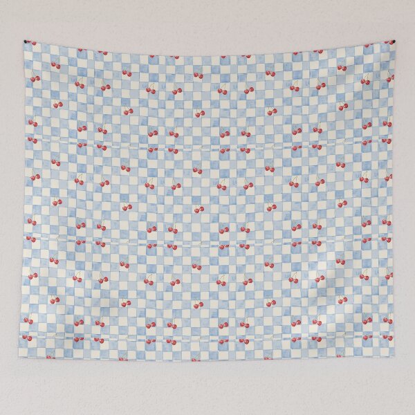 Item preview, blue checkered cherry designed and sold by cynnie731.