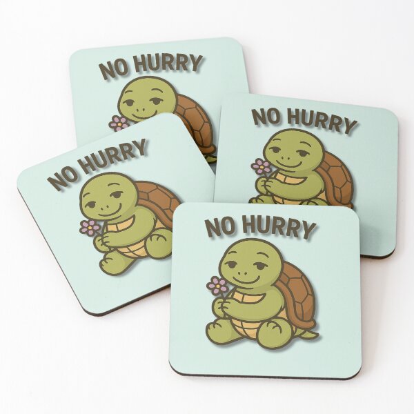 Item preview, No Hurry Turtle Cartoon – Cute Tortoise Holding Flower Illustration designed and sold by konthai.familyart.