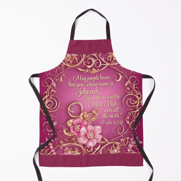Item preview, God's Name- Jehovah Bible Quote on Bright Pink and Gold Swirled Filigree Bible Quote designed and sold by Janna Perry Designs.