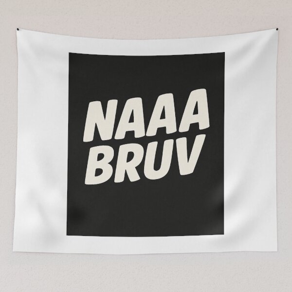 Item preview, NAAA BRUV | UK Slang Comic Text Tee designed and sold by ViralByDesign.