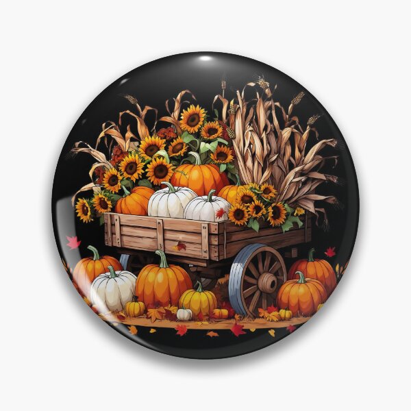 Item preview, Rustic Harvest Wagon with Pumpkins | Fall Farmhouse Decor designed and sold by Harmon Luxe Studio .