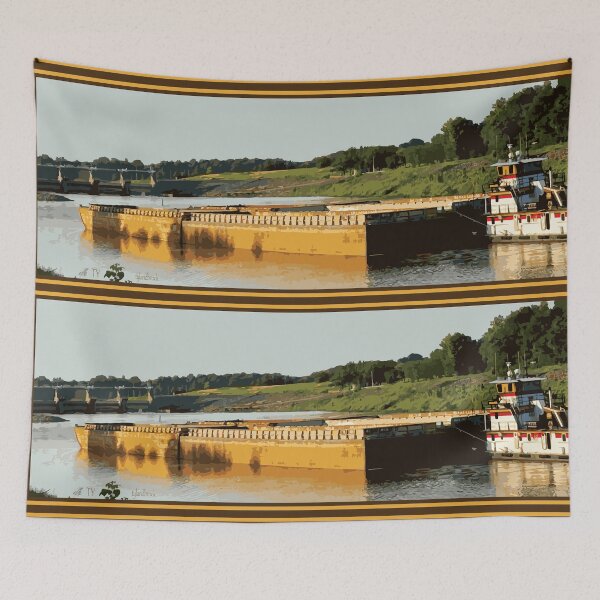 Item preview, Tug Boat and Barge designed and sold by TyBrockDesigns.