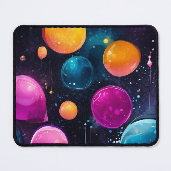 Item preview, Vibrant, floating neon space balls designed and sold by KilianSzmid.