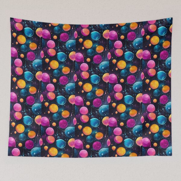 Item preview, Vibrant, floating neon space balls designed and sold by KilianSzmid.