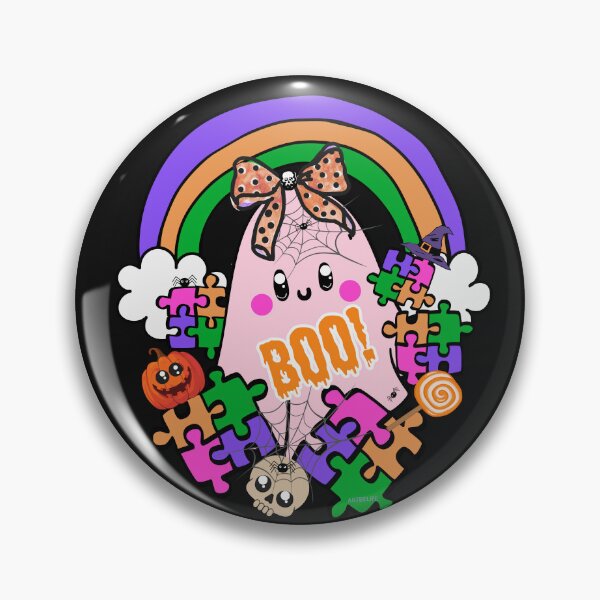 Item preview, Halloween Rainbow Pink Ghost Boo designed and sold by ArtBeLife.