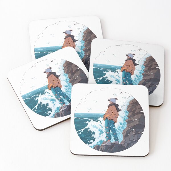 Item preview, Coastal Explorer Looking Out Over the Ocean Waves designed and sold by PaintbrushPlace.