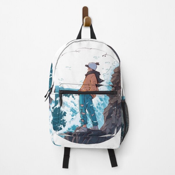 Item preview, Coastal Explorer Looking Out Over the Ocean Waves designed and sold by PaintbrushPlace.