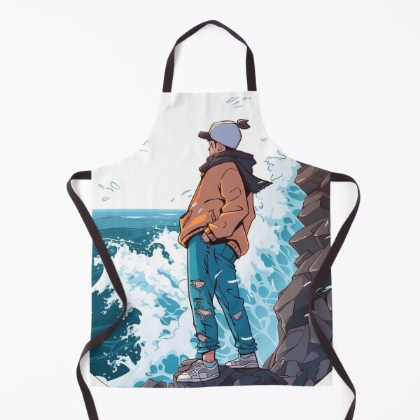 Item preview, Coastal Explorer Looking Out Over the Ocean Waves designed and sold by PaintbrushPlace.