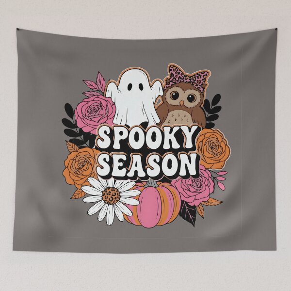 Item preview, Spooky Season Owl & Ghost and Retro Floral Halloween designed and sold by MvuuStudio.