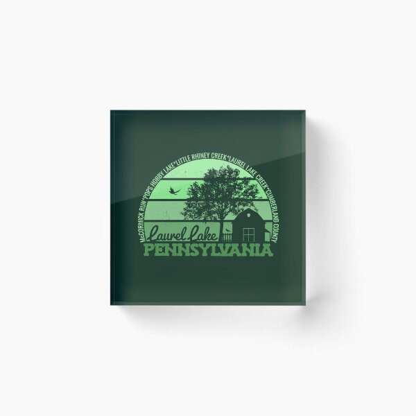 Item preview, Laurel Lake Pennsylvania Sunset Retro Vintage Local Pride Logo designed and sold by CRHPOD20.