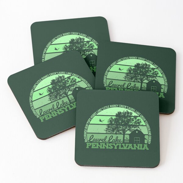 Item preview, Laurel Lake Pennsylvania Sunset Retro Vintage Local Pride Logo designed and sold by CRHPOD20.