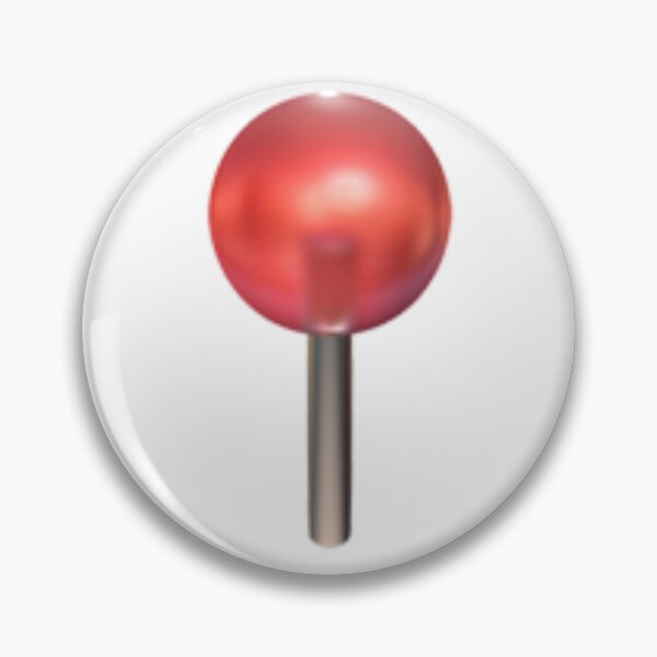 Item preview, Round Pushpin Emoji designed and sold by Popular-Gifts.