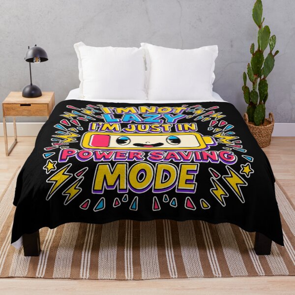 Item preview, Power Saving Mode Funny Quote : Exhausted Battery Cute Cartoon designed and sold by ImaginarStore.
