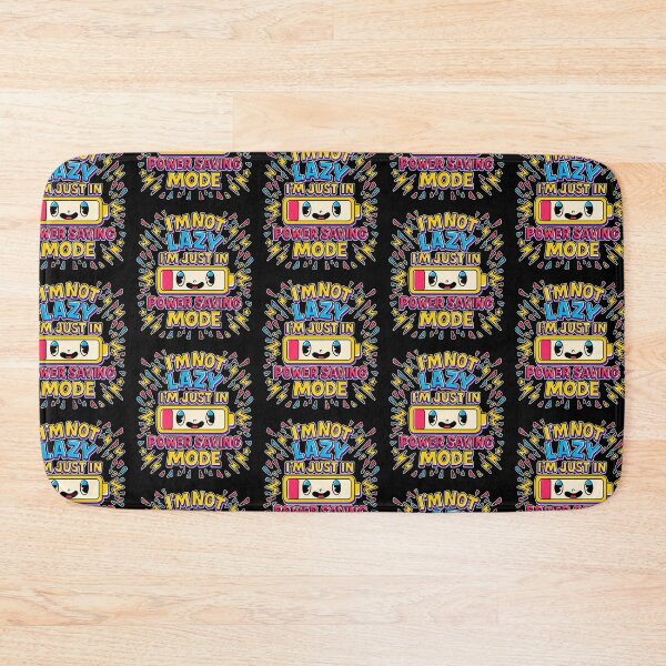 Item preview, Power Saving Mode Funny Quote : Exhausted Battery Cute Cartoon designed and sold by ImaginarStore.