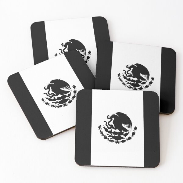 Item preview, Mexico flag black and white designed and sold by IkerBeltran.