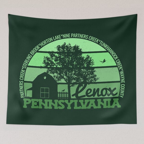 Item preview, Lenox Pennsylvania Sunset Retro Vintage Local Pride Logo designed and sold by CRHPOD20.