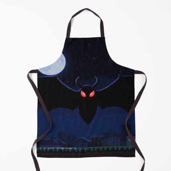 Item preview, Pixel Mothman Flying Over Rooftops – Retro Arcade Night Scene with Glowing Red Eyes & Moonlit Sky designed and sold by Emmachenn / WineDronk Shop.