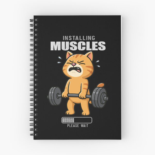 Item preview, Funny Orange Cat Installing Muscles Deadlift Workout Fitness Mom Dad Kids designed and sold by rafaeltto.