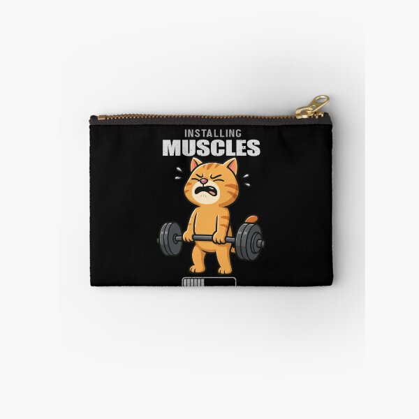 Item preview, Funny Orange Cat Installing Muscles Deadlift Workout Fitness Mom Dad Kids designed and sold by rafaeltto.