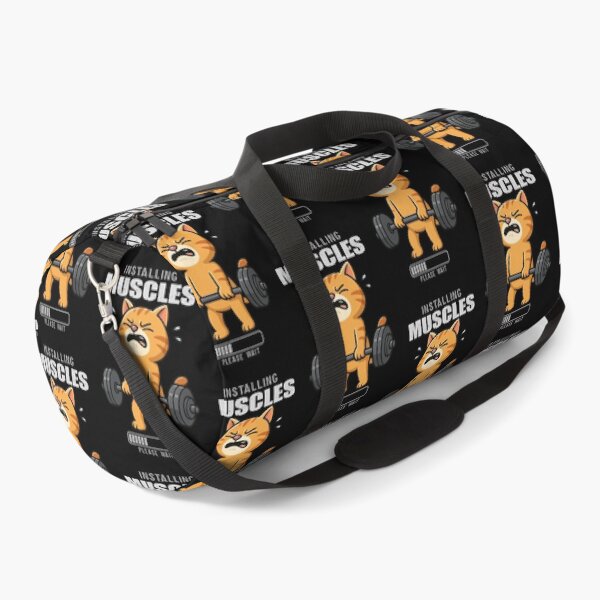Item preview, Funny Orange Cat Installing Muscles Deadlift Workout Fitness Mom Dad Kids designed and sold by rafaeltto.
