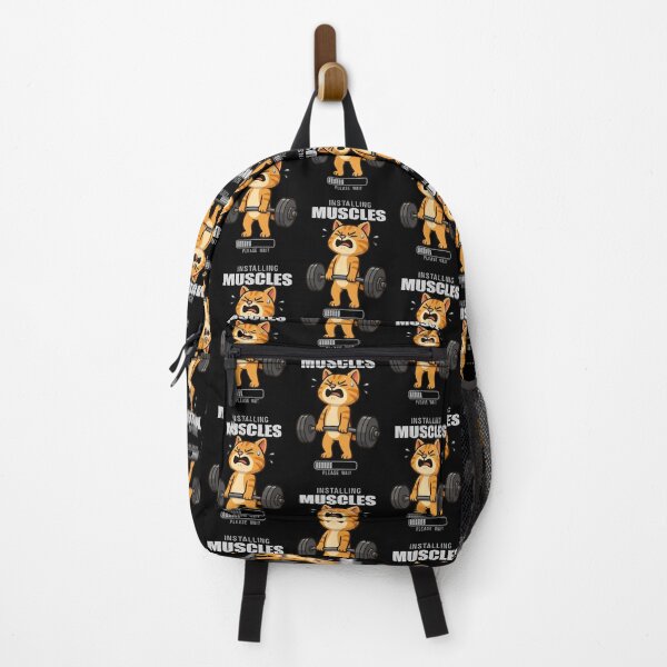 Item preview, Funny Orange Cat Installing Muscles Deadlift Workout Fitness Mom Dad Kids designed and sold by rafaeltto.