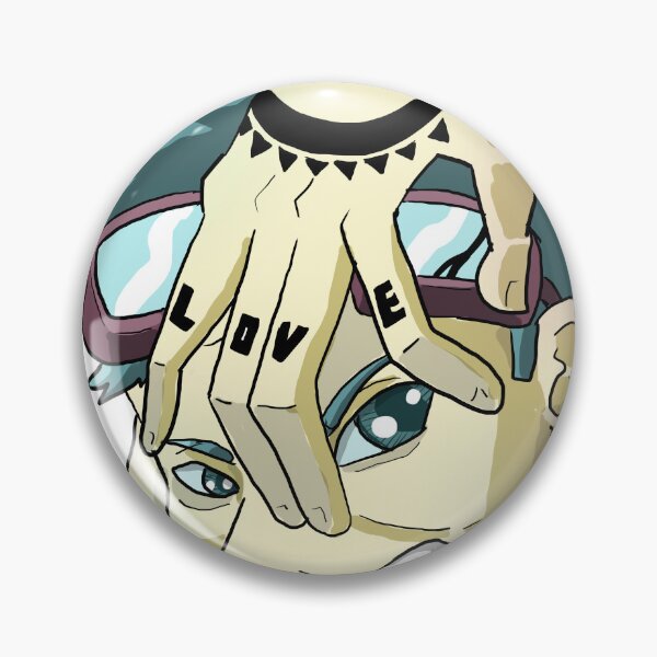 Item preview, Anime-Style Character with Hand Gesture and "LOVE" Tattoo designed and sold by MaykoHGP.