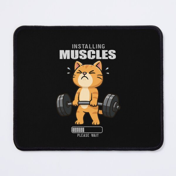 Item preview, Funny Orange Cat Installing Muscles Deadlift Workout Fitness Mom Dad Kids designed and sold by rafaeltto.
