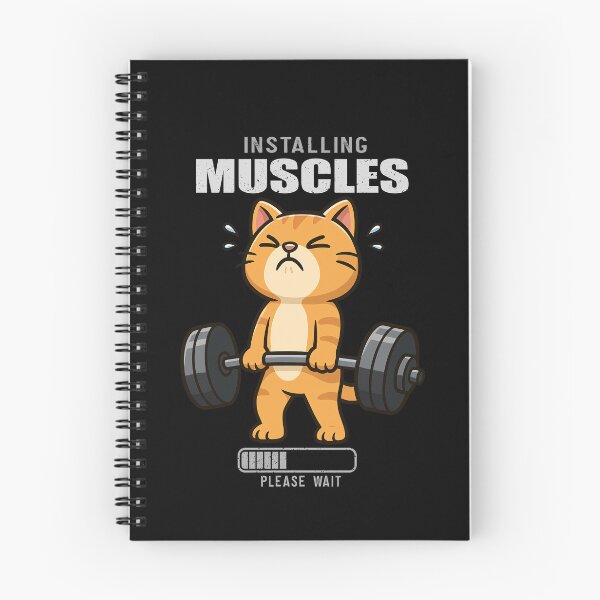Item preview, Funny Orange Cat Installing Muscles Deadlift Workout Fitness Mom Dad Kids designed and sold by rafaeltto.