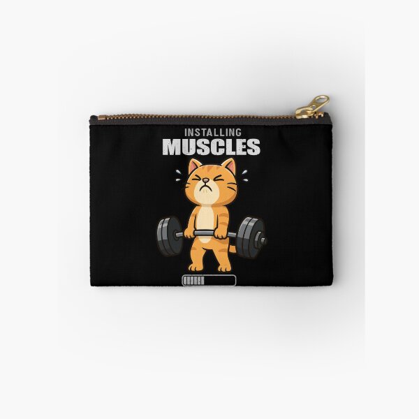 Item preview, Funny Orange Cat Installing Muscles Deadlift Workout Fitness Mom Dad Kids designed and sold by rafaeltto.