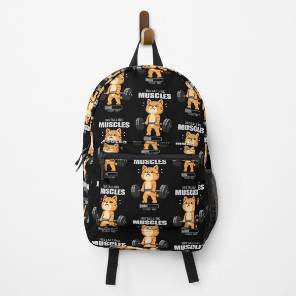 Item preview, Funny Orange Cat Installing Muscles Deadlift Workout Fitness Mom Dad Kids designed and sold by rafaeltto.
