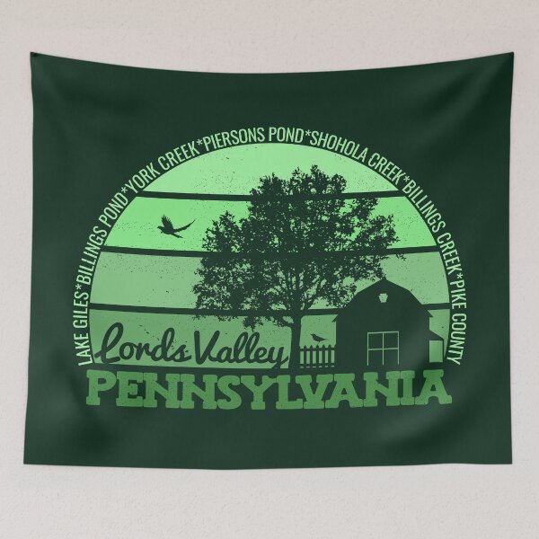 Item preview, Lords Valley Pennsylvania Sunset Retro Vintage Local Pride Logo designed and sold by CRHPOD20.