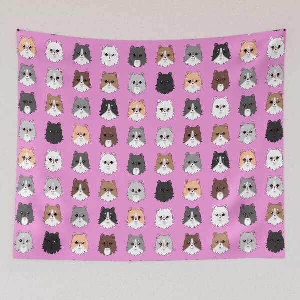 Item preview, Pomeranian Dog Pattern Pink Background designed and sold by OliRoseArt.