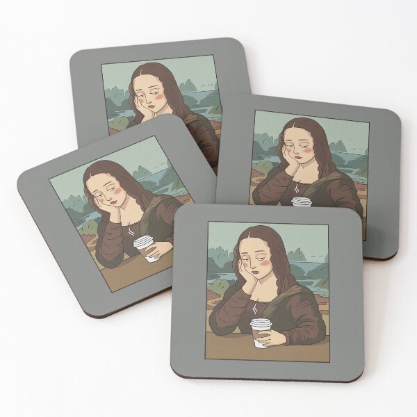 Item preview,  funny art Mona Lisa After a Long Day designed and sold by Uglyandcute.