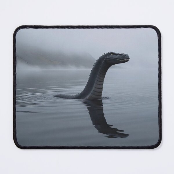 Item preview, Realistic Loch Ness Monster in Foggy Morning Lake – High-Resolution Natural Fantasy Artwork designed and sold by Emmachenn / WineDronk Shop.