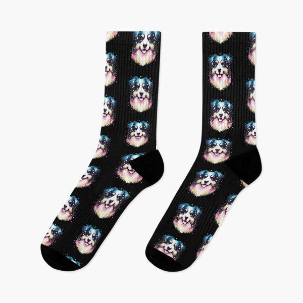 Item preview, Glitter Australian Shepherd Face designed and sold by TheAnimalZ00.
